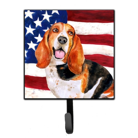 Carolines Treasures Basset Hound Patriotic Leash or Key Holder BB9704SH4
